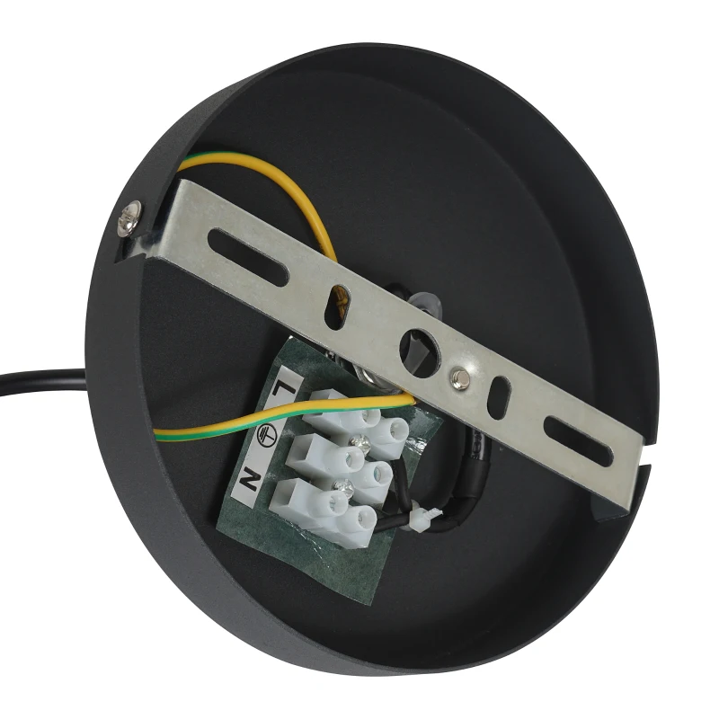 HOMCOM Ceiling Lamp, Adjustable Hanging, Ф34.5x28L cm, Metal-Black