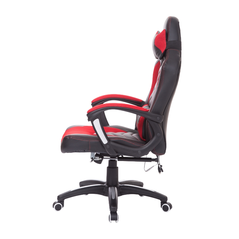 Racing Style Electric Massage Office ChairBlack/Red