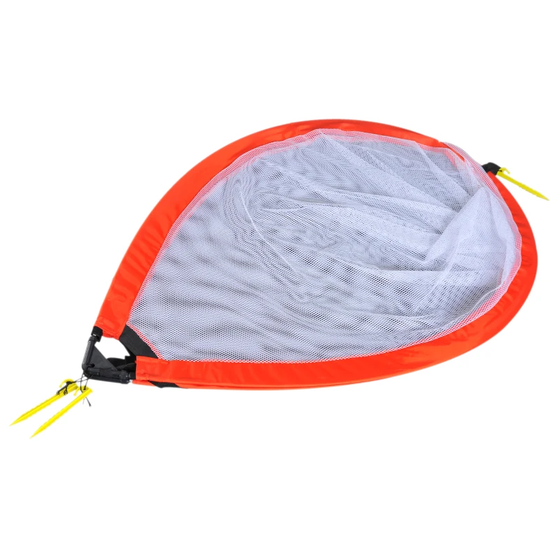 HOMCOM 6FT/180cm Foldable Pop-Up Soccer Net for Kids W/Carry Bag-Red