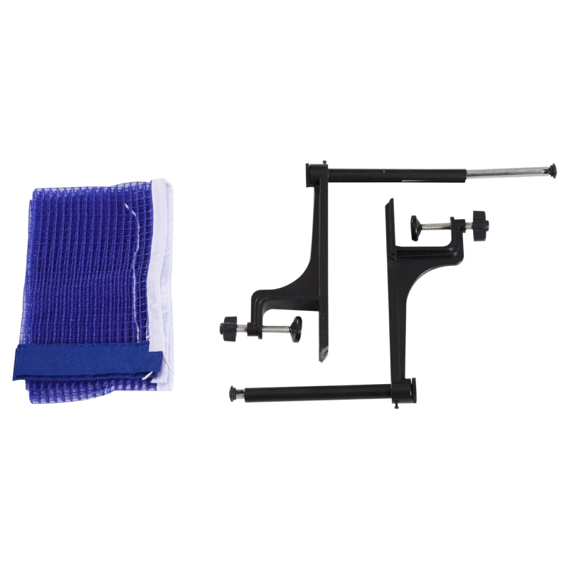 HOMCOM Folding Ping Pong Table, Metal Frame, MDF, Steel-Purple/Green