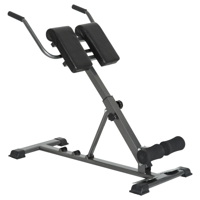 HOMCOM Roman Chair W/Hyperextension Back-Black