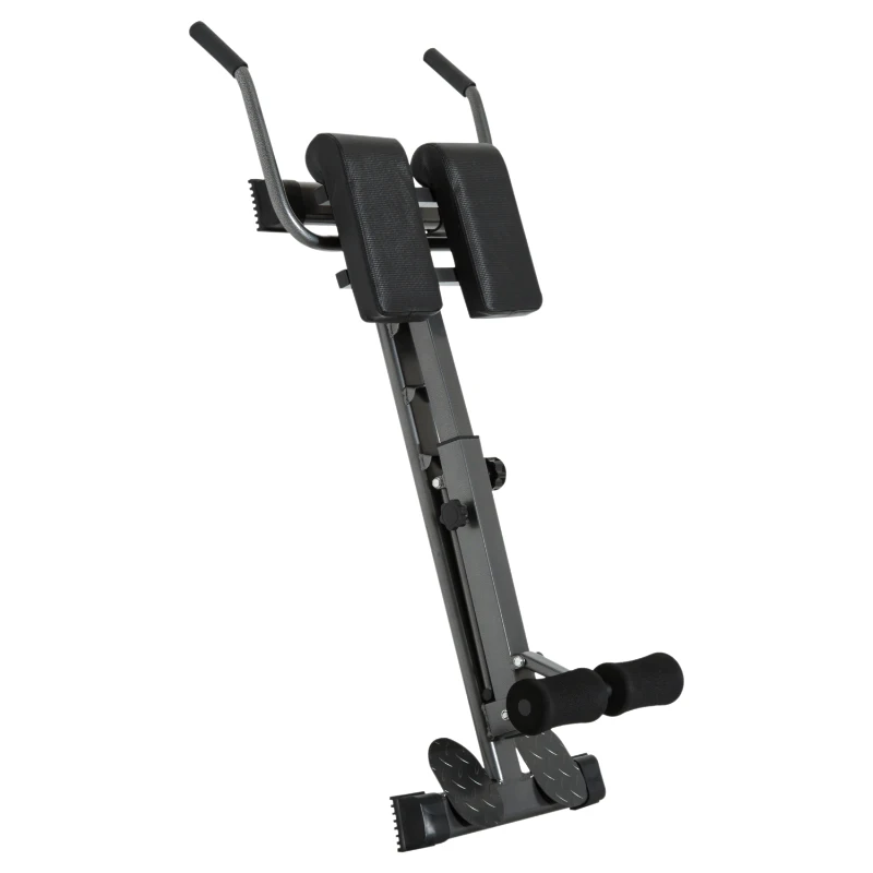 HOMCOM Roman Chair W/Hyperextension Back-Black