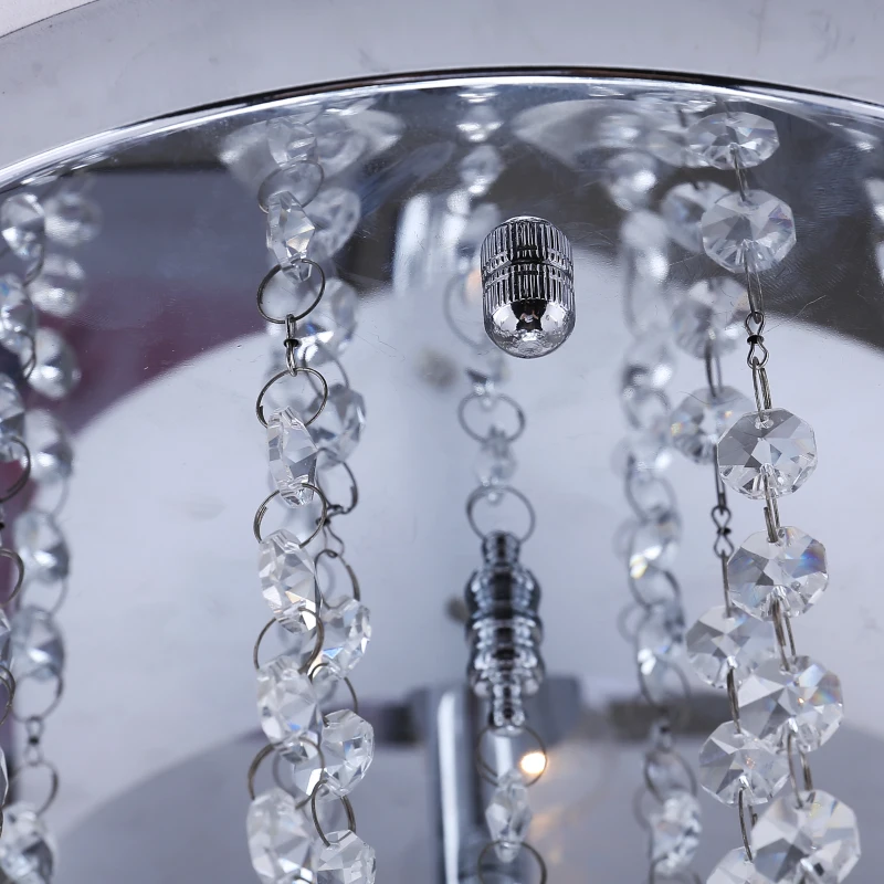 HOMCOM Pendent Ceiling Light, Ф72-Silver/White