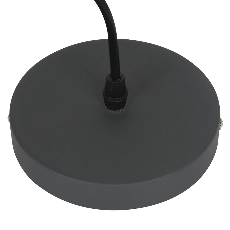 HOMCOM Ceiling Lamp, Adjustable Hanging, Ф34.5x28L cm, Metal-Black