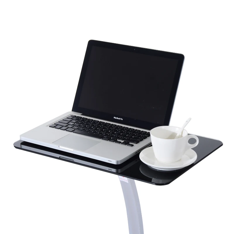 HOMCOM Portable Laptop Desk W/ Top glass
