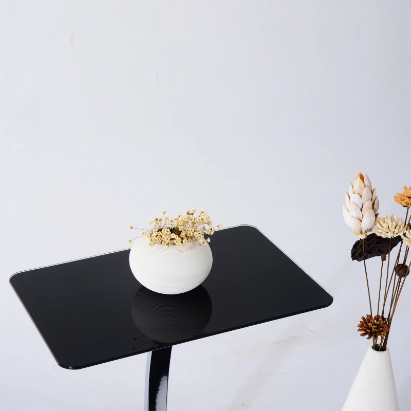 HOMCOM Portable Laptop Desk W/ Top glass