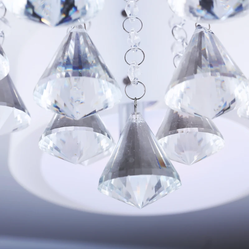 HOMCOM Pendent Ceiling Light, Ф72-Silver/White