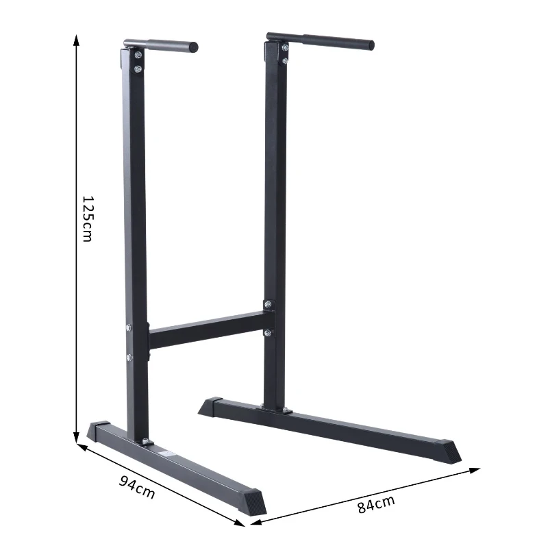 HOMCOM Fitness Pull Push Up Bar Tower-Black