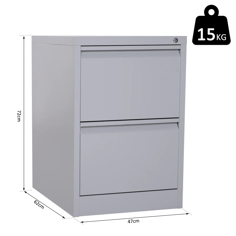 Vinsetto Storage Cabinet, Cold Rolled Steel, 47Wx62Dx72Hcm-Grey