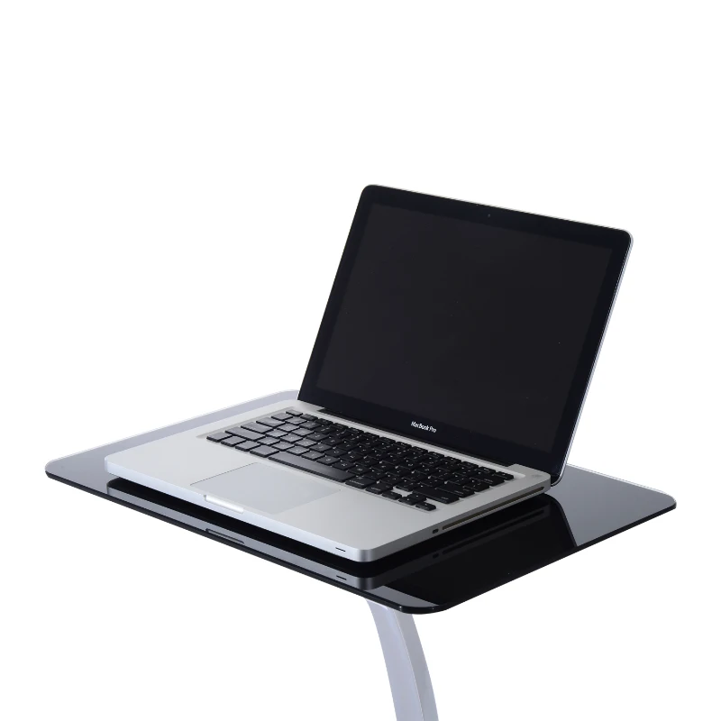 HOMCOM Portable Laptop Desk W/ Top glass