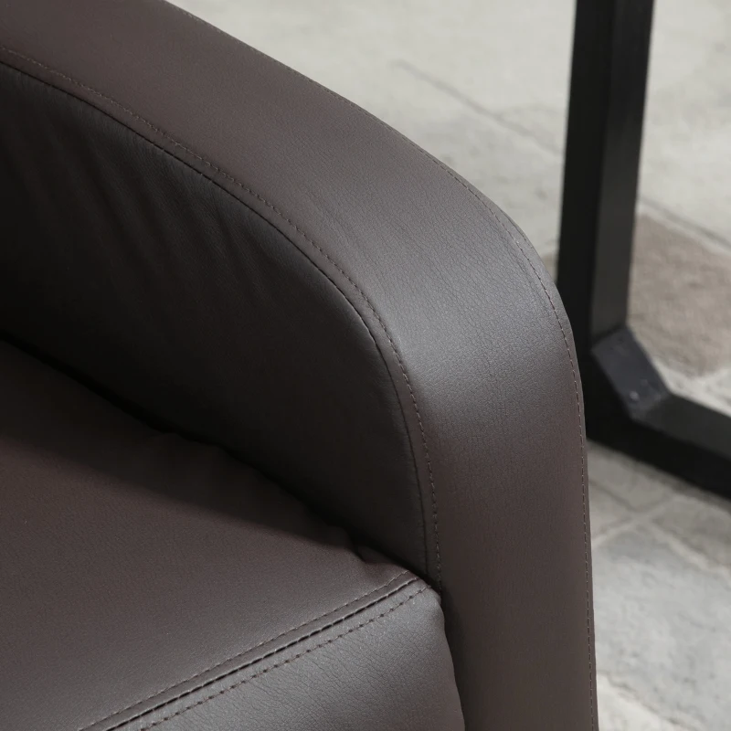 HOMCOM Poltrona de Massagem Reclinável com 2 Zonas de Massagem 8 Programas e 5 Níveis de Intensidade 68x88x98 cm Marrom Escuro