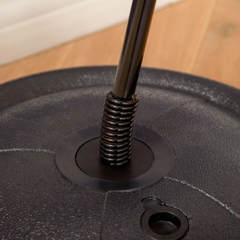 HOMCOM Punching Ball de Boxe para Crianças de +3 Anos com Altura Ajustável Luvas e Inflador Base 33x33x73-109cm Preto e Vermelho