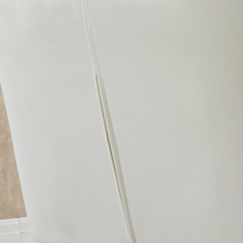 HOMCOM Poltrona de Sala de Estar Estofada em Veludo Poltrona Relax Moderna com Apoio para os Braços Acolchoados Pés de Madeira e Base Cruzada para Dormitório 67x65x74cm Branco Creme