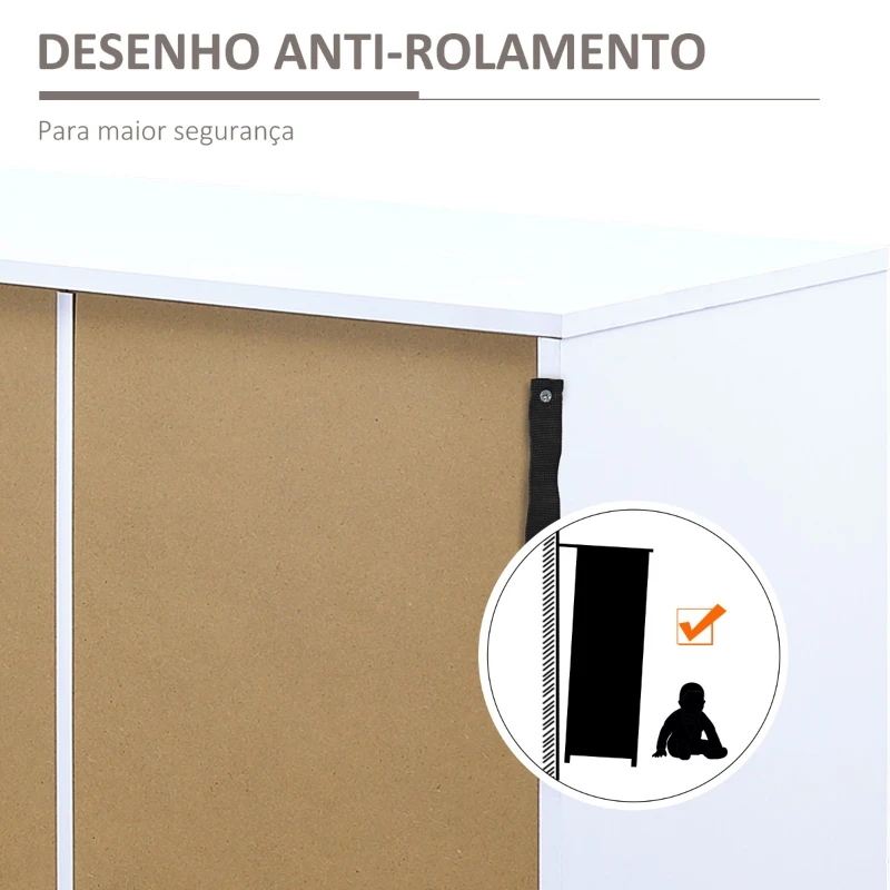 HOMCOM Aparador de sala de estar com 4 Portas Prateleiras Ajustáveis e Pés Metalicos Móvel Auxiliar Moderno 147,2x40,5x76,2cm Natural e Branco
