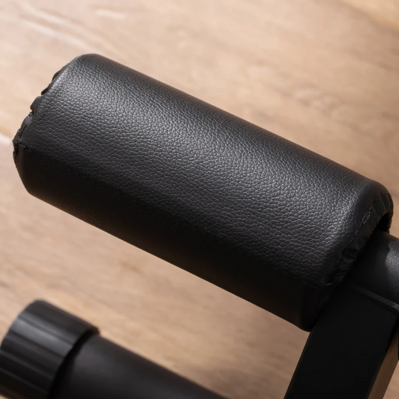 HOMCOM Banco de Pesos Dobrável Banco de Abdominais Ajustável com Encosto Inclinável em 6 Posições e Apoio para a Cabeça para Treinamento Completo do Corpo 145x55x41-114cm Preto