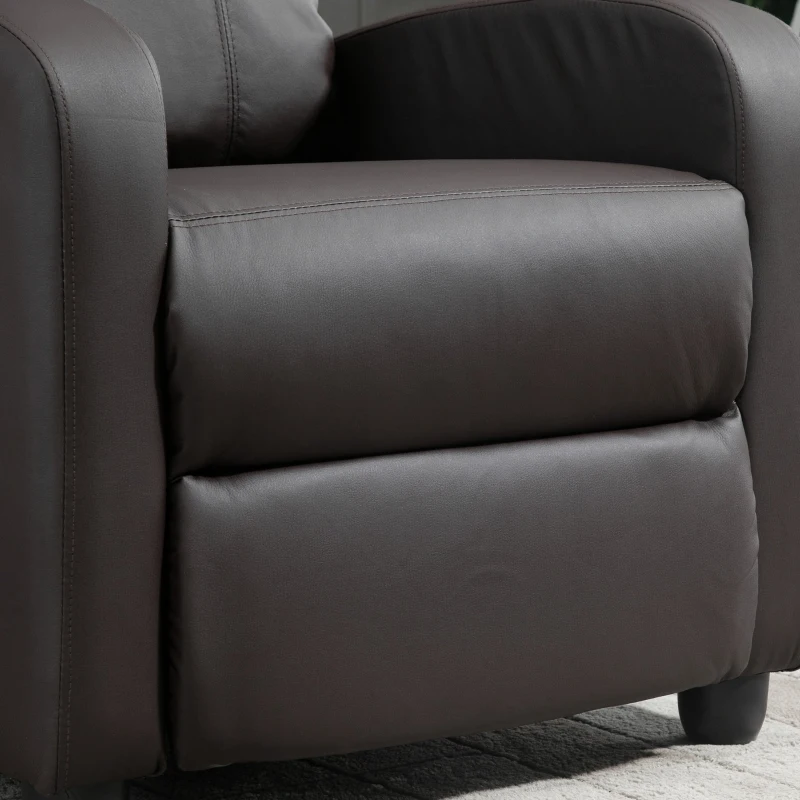 HOMCOM Poltrona de Massagem Reclinável com 2 Zonas de Massagem 8 Programas e 5 Níveis de Intensidade 68x88x98 cm Marrom Escuro
