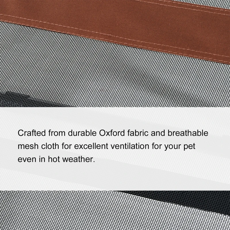 PawHut Cooling Elevated Dog Bed Portable Raised Pet Cot with Breathable Mesh, No-Slip Rubber Feet for Indoor & Outdoor Use, Brown