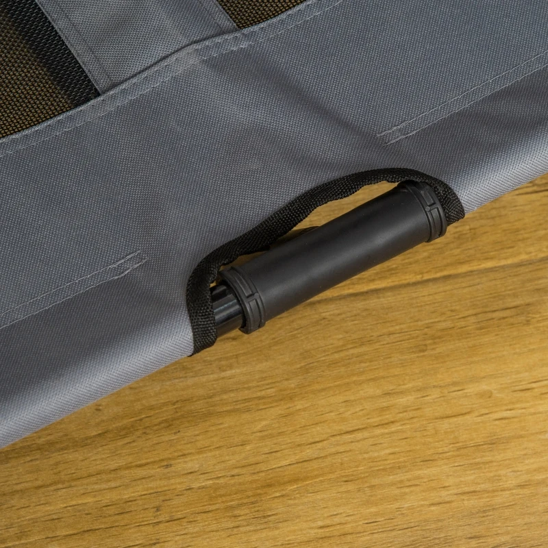 PawHut 92 cm Elevated Portable Dog Cot Cooling Pet Bed with UV Protection Canopy Shade