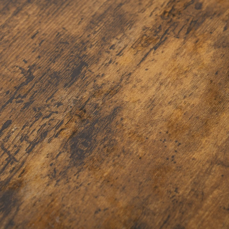 HOMCOM Bureau Design Industriel Rangement intégré châssis métal Noir Grand Plateau MDF Bicolore Noir et boisé