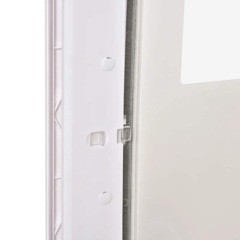 PawHut Porta para Cães e Gatos com Fechadura Magnética 2 Vias de Sistema de Bloqueio Porta para Animais de Estimação para Entrada e Saída Fácil de Instalar 31,5x5,5x39cm  Branco