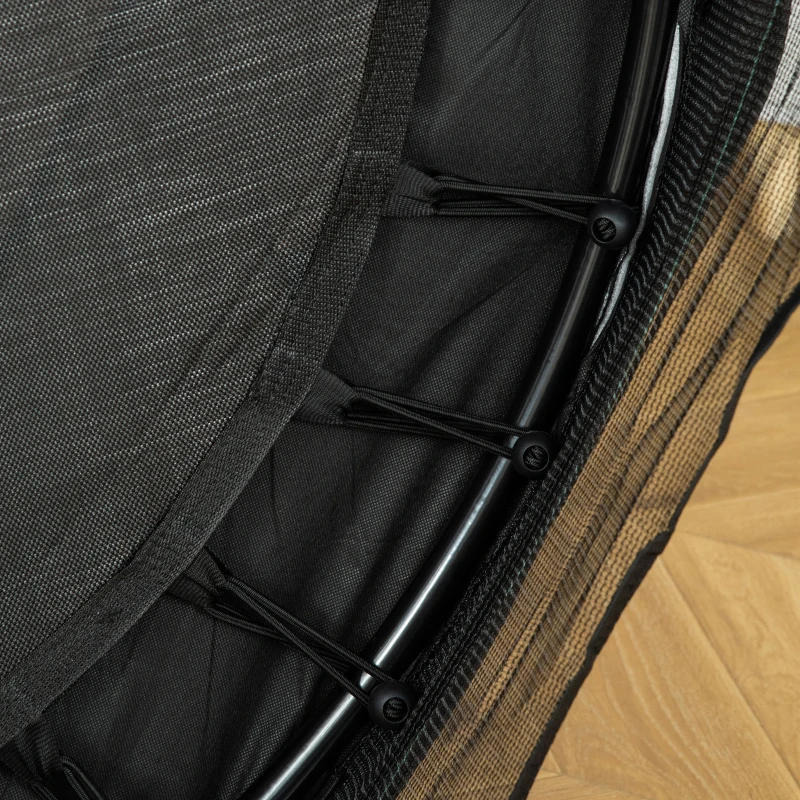 HOMCOM Trampolim para Crianças acima de 3 Anos Cama Elástica Infantil com Rede de Segurança e Estrutura de Aço para Interiores e Exteriores Carga 45kg 163x163x163 cm Preto