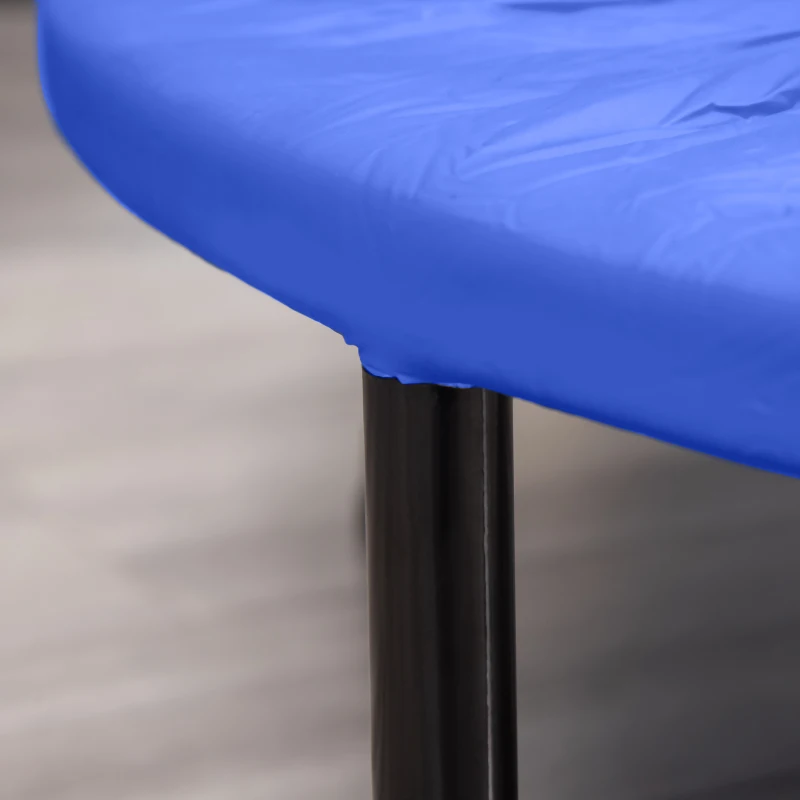 HOMCOM Trampolim Fitness Ø81cm Trampolim de Aço com Borda Protetora e 28 Molas para Exercícios em Interior E Exterior Carga 100kg 81x81x22,5cm Preto e Azul
