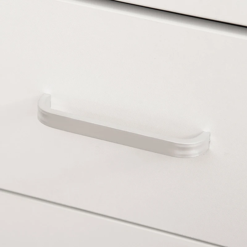 HOMCOM Computer Desk, Home Office Desk with Lockable Drawer, Storage Shelf for Study Bedroom, 110 x 50 x 76 cm, White