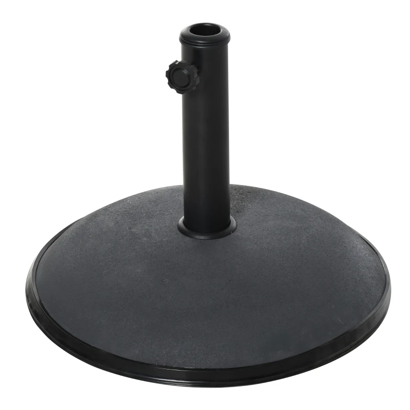 Outsunny Heavy Duty Cement Parasol Umbrella Base, 20kg Patio Stand, Garden Outdoor Shade Holder, Round