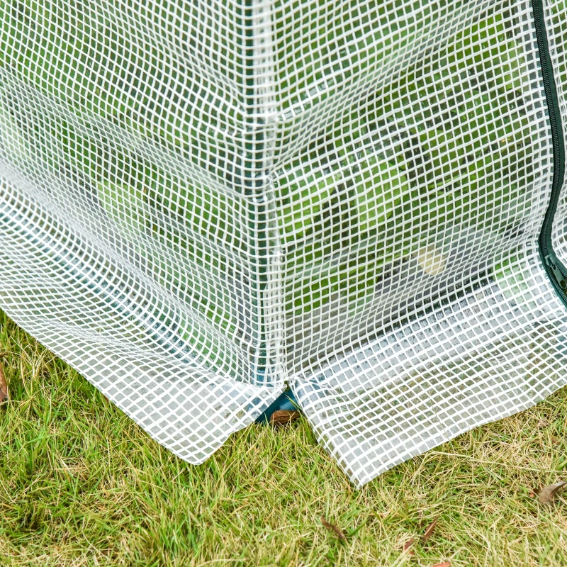 Outsunny 200x77x170cm Walk-in Garden Greenhouse Patio Hot House with Durable Steel Frame Outdoor Tomato Plant House