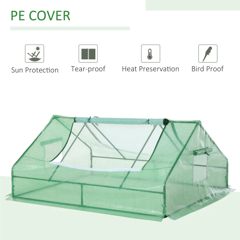 Outsunny 1.8 x 1.4M  Mini Greenhouse Portable Flower Planter for Garden Backyard w/ Zipper