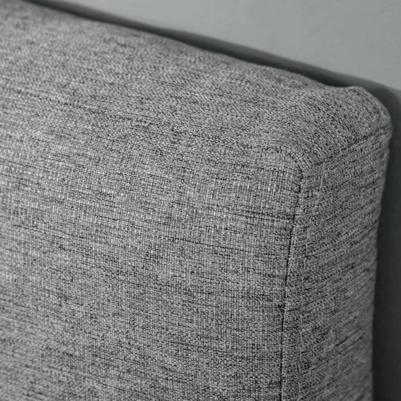 HOMCOM Cabeceira de Cama 160cm Cabeceira de Cama Estofada em Linho e Acolchoada 2 Formas de Uso Vertical ou Montado na Parede 160x7x120cm Cinza