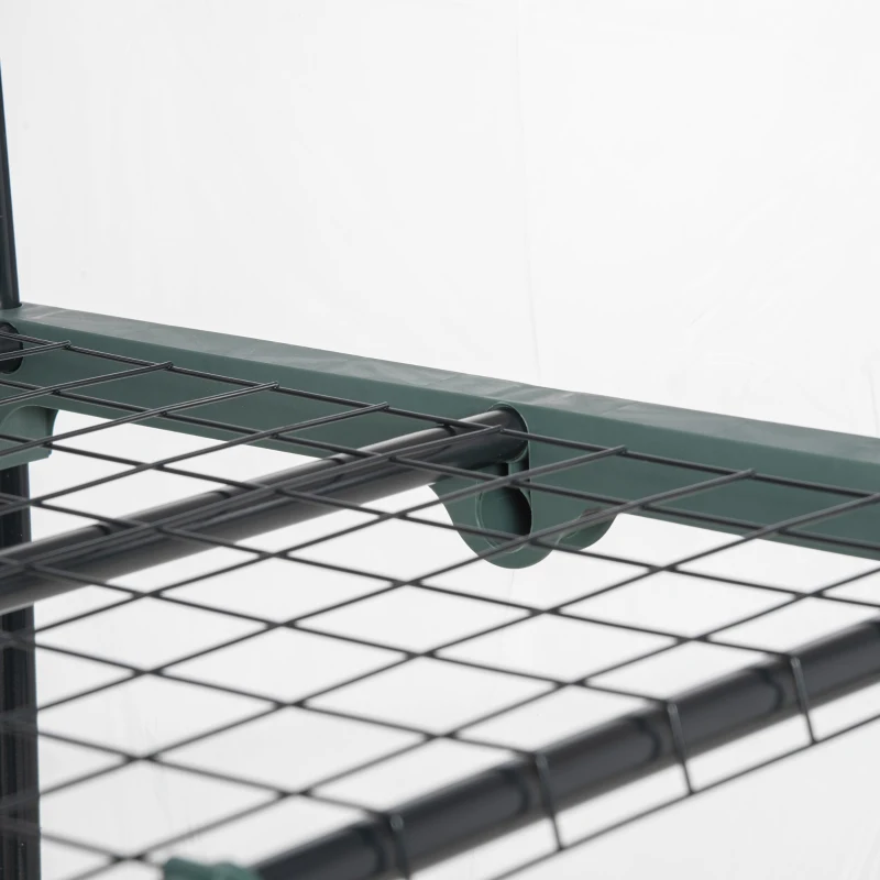 Outsunny Estufa de Jardim Vertical 69x49x193cm com 5 Prateleiras Estufa para Plantas e Cultivos com Cobertura Transparente e Verde de PVC e Aço Preto