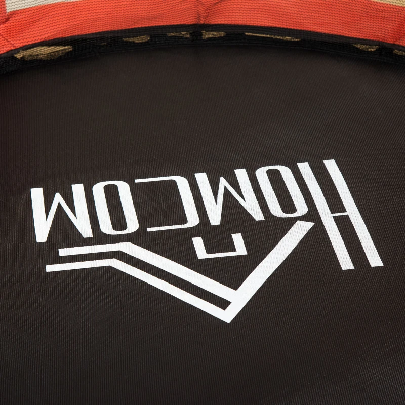 HOMCOM Trampolim para Crianças acima de 3 Anos Cama Elástica Infantil com Rede de Segurança e Estrutura de Aço para Interiores e Exteriores Carga 45kg 163x163x163 cm Vermelho