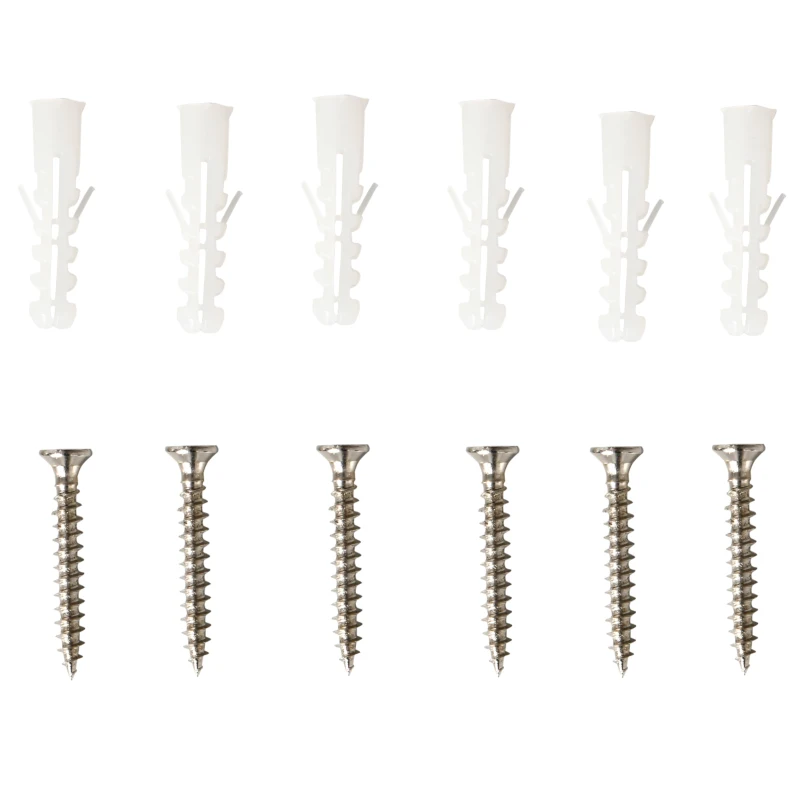 HOMCOM Set of 3 Wooden U-Shaped Floating Shelves Set Wall Mounted Hanging Bookshelf CD DVD Storage Display for Bedroom Living Room Kitchen, White