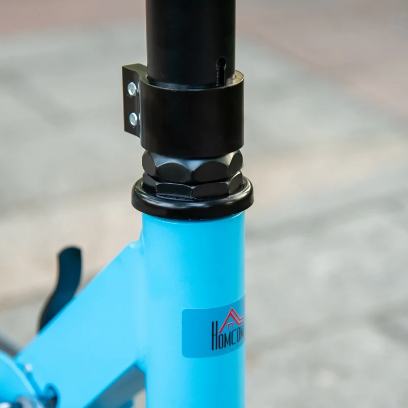 HOMCOM Kids Scooter Foldable Kick Scooter with Adjustable Height Brake for Boys and Girls