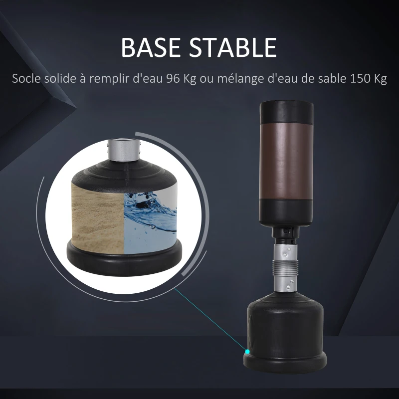 Homcom Punching Ball Autoportant et Réglable 159 x 93 x 93 cm