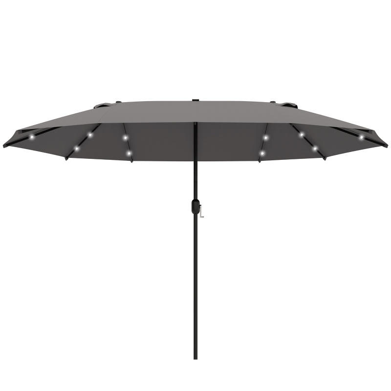 Outsunny Sonnenschirm Oval Dunkelgrau 440 x 260 cm