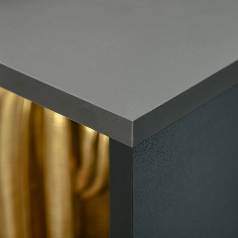 HOMCOM Bibliothèque étagère Meuble de Rangement 3 Niveaux Design Contemporain MDF E1 Bicolore Gris Noir