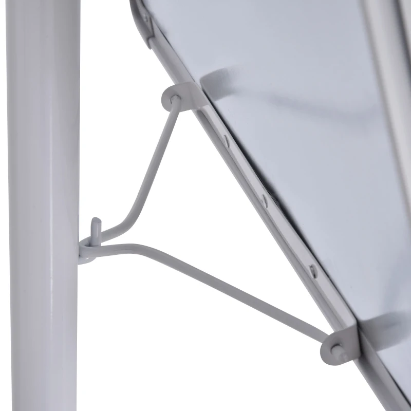 Vinsetto Pizarra Magnética con Ruedas Rotafolio con Caballete Móvil Ajustable en Altura Giratorio 360° Bandeja 5 Ruedas y Frenos Soporte de Metal 62x60x162-194 cm Blanco