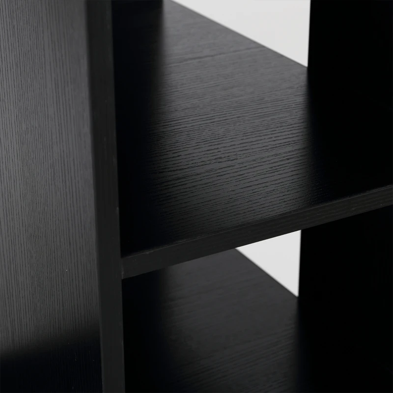 HOMCOM Computer Desk PC Table Modern Home Office Writing Workstation Furniture Printer Shelf Rack w/ Storage Drawer & Shelves -black