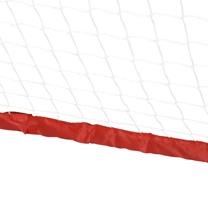 HOMCOM Set of 2 Foldable Soccer Goal with All Weather Tetrolon Net for Football Practice Kids Youth Outdoor Sport