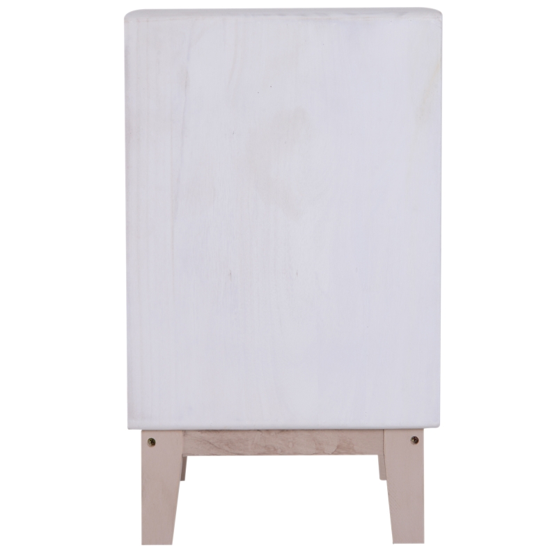 HOMCOM Cajonera Cómoda 3 Cajones Mesilla de Noche para Dormitorio Salón Organizador Almacenaje 30x34x51cm Madera Maciza
