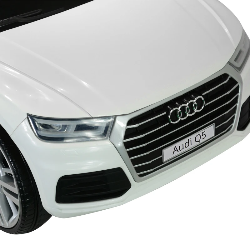 HOMCOM Macchina Elettrica per Bambini con Telecomando Modello AUDI Q5 12V Musica Luci e Suoni 116 × 75 × 56cm Bianco