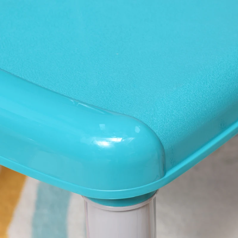 HOMCOM Set Tavolo Contenitore con 2 Sedie e 4 Scatole Portagiochi per Bambini