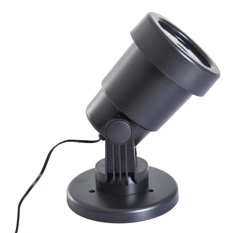 HOMCOM Proiettore per Natale per Interno Esterno Giardino Impermeabile Decorazione Feste Party in ABS Nero