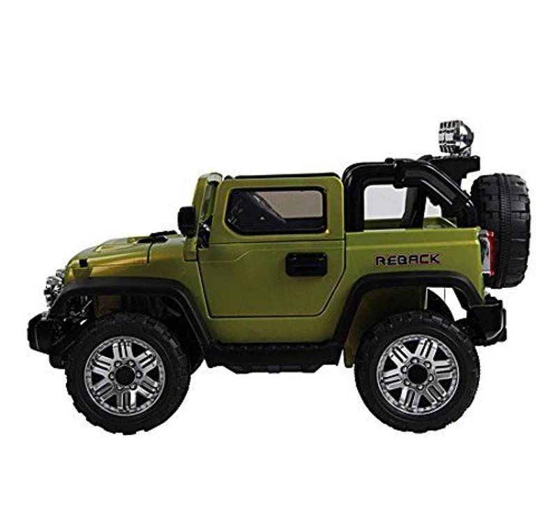 HOMCOM Macchinina Elettrica per Bambini Modello Jeep 118 × 74 × 75cm,Verde