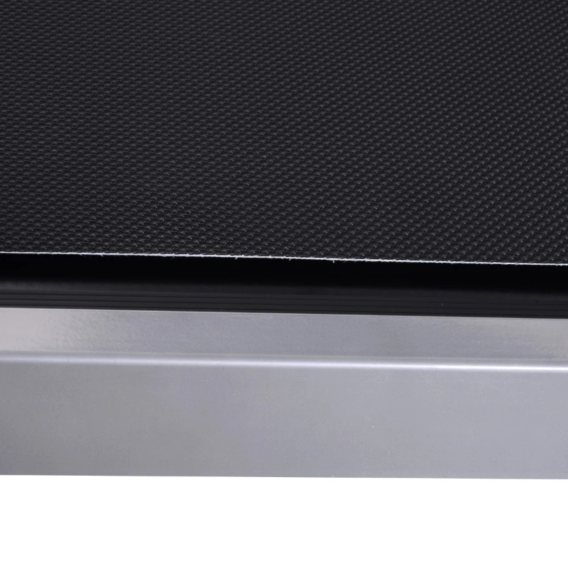 HOMCOM Tapis Roulant Meccanico (Non Elettrico) Con Monitor LCD a Batteria, Angolatura e Altezza Regolabili e Superficie di Corsa Antiscivolo