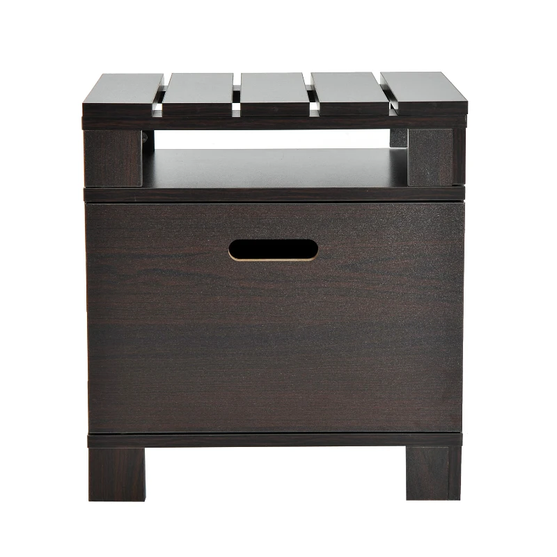 HOMCOM Tavolino d'Appoggio da Salotto Moderno Comodino Shabby in Legno MDF 43 x 34.5 x 47cm