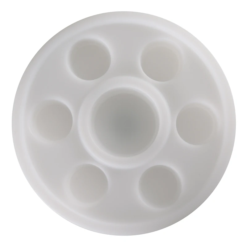 Outsunny Portabicchieri Luminoso con Luci LED Colorate e Telecomando (Max. 5m), 7 Vani (Bottiglia/Bicchieri), Ф42x15cm