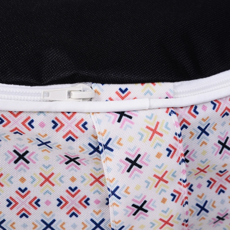 Ousunny Pouf Gonfiabile per Esterni e Interni Cuscino Poggiapiedi Sfoderabile Accessori Inclusa Φ53 x 25 cm